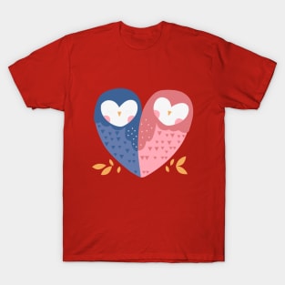 Owl Heart Couple T-Shirt